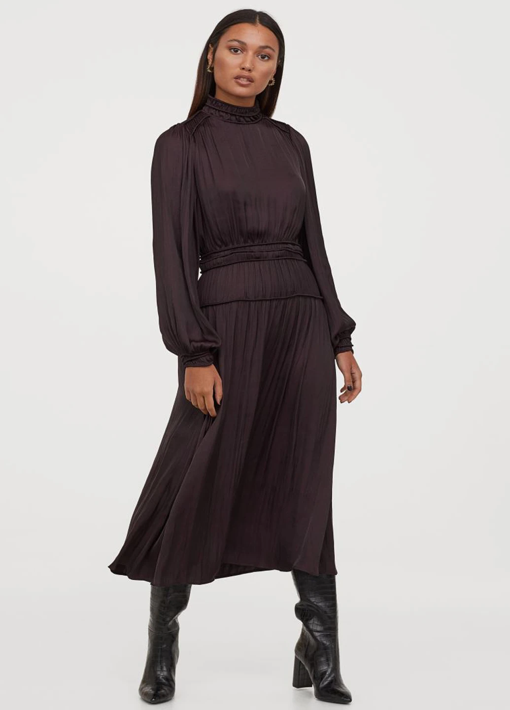 Темно-фиолетовое платье H&M