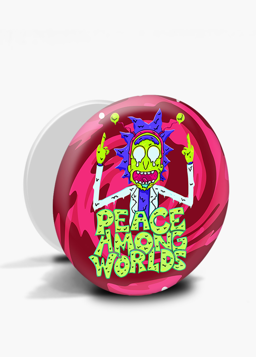 Попсокет (Popsockets) тримач для смартфону Рік Санчез Рік і Морті (Rick Sanchez Rick and Morty) (8754-2941) Чорний MobiPrint (229014749)