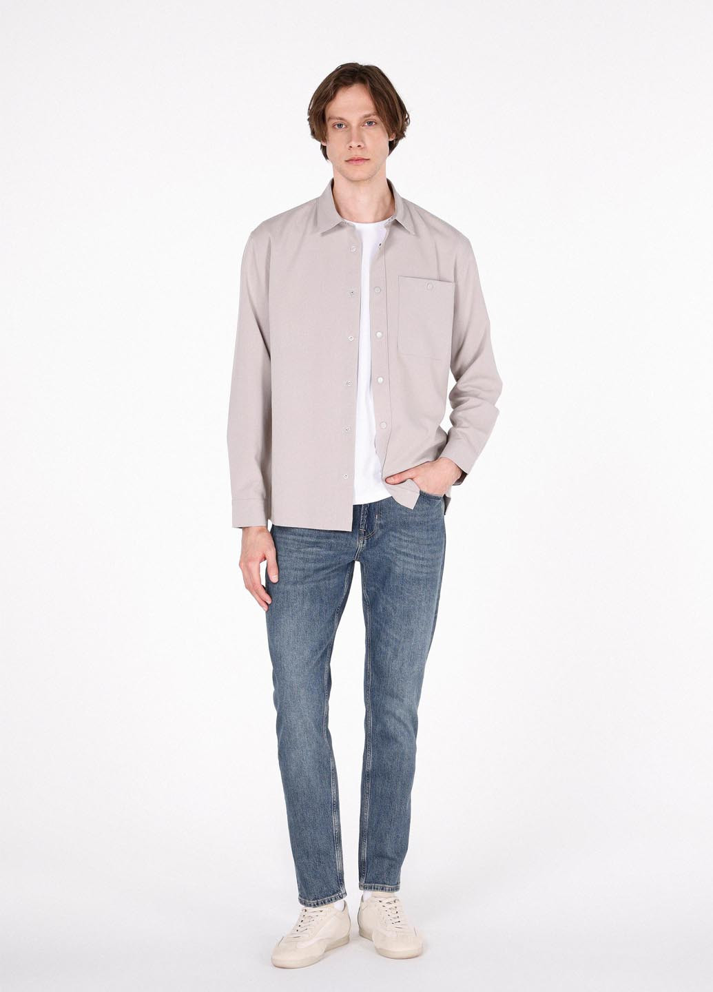 Светло-синие летние регюлар фит джинсы Colin's