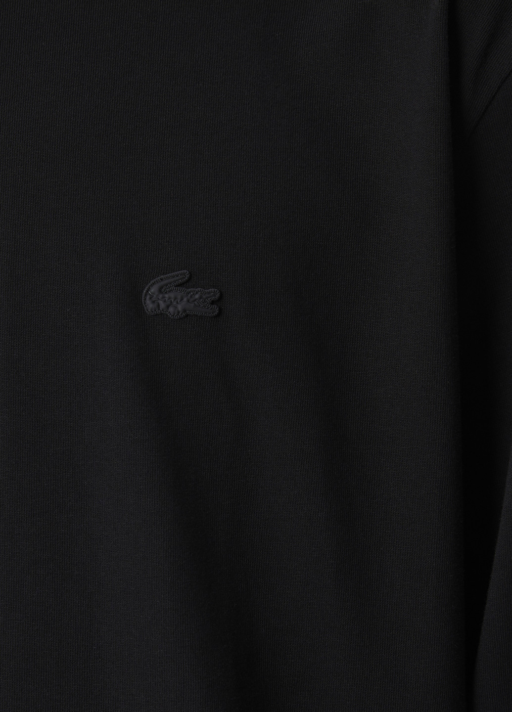 Лонгслів Lacoste логотип чорний кежуали, спортивні бавовна, трикотаж