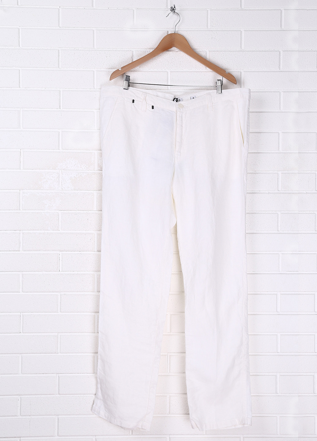 Белые кэжуал летние прямые брюки Sixty