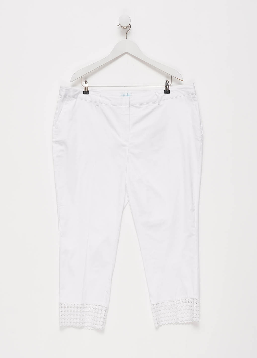 Белые кэжуал летние зауженные брюки Creation L