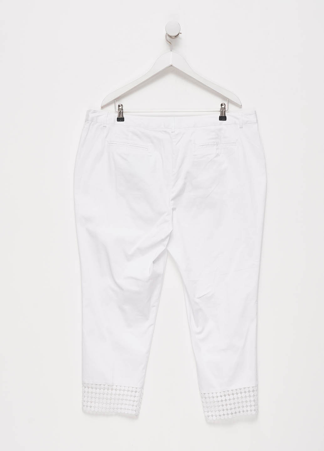 Белые кэжуал летние зауженные брюки Creation L