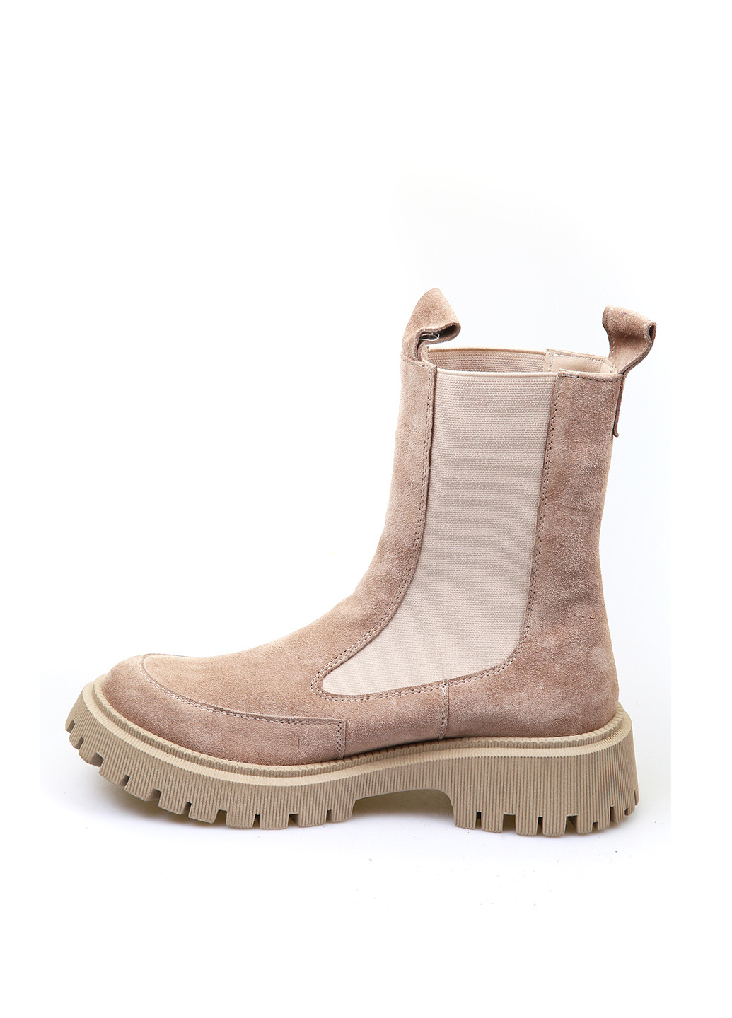 Зимние ботинки челси Bizoni на тракторной подошве из натуральной замши