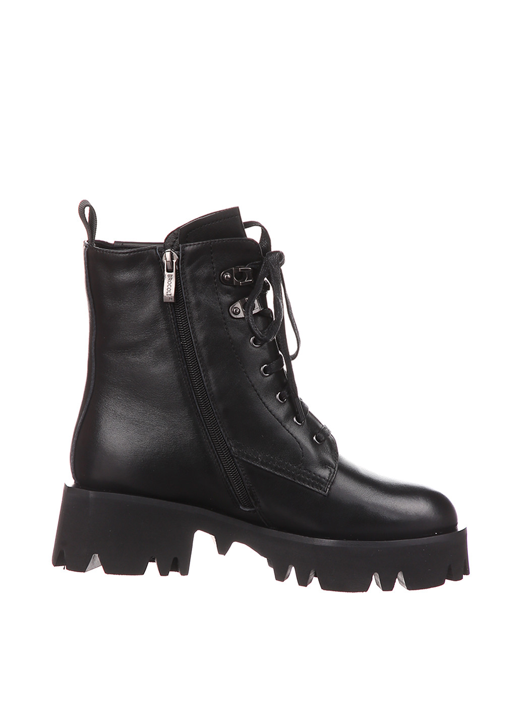 Зимние ботинки берцы Brocoli на тракторной подошве, со шнуровкой