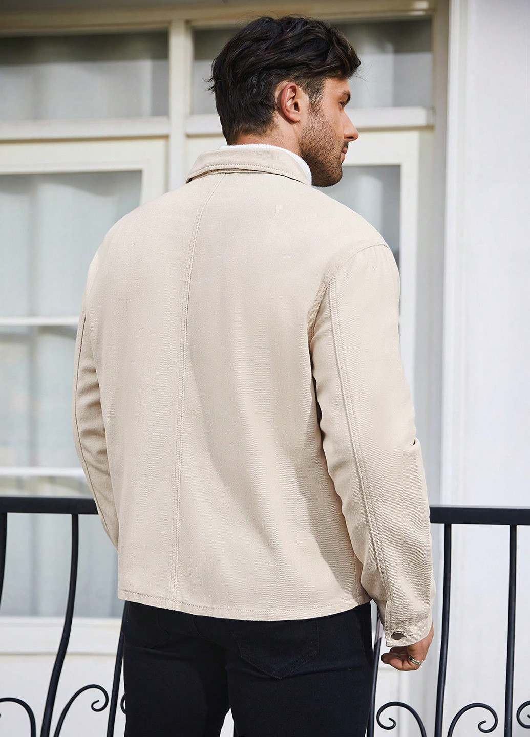 Светло-бежевая зимняя куртка SHEIN