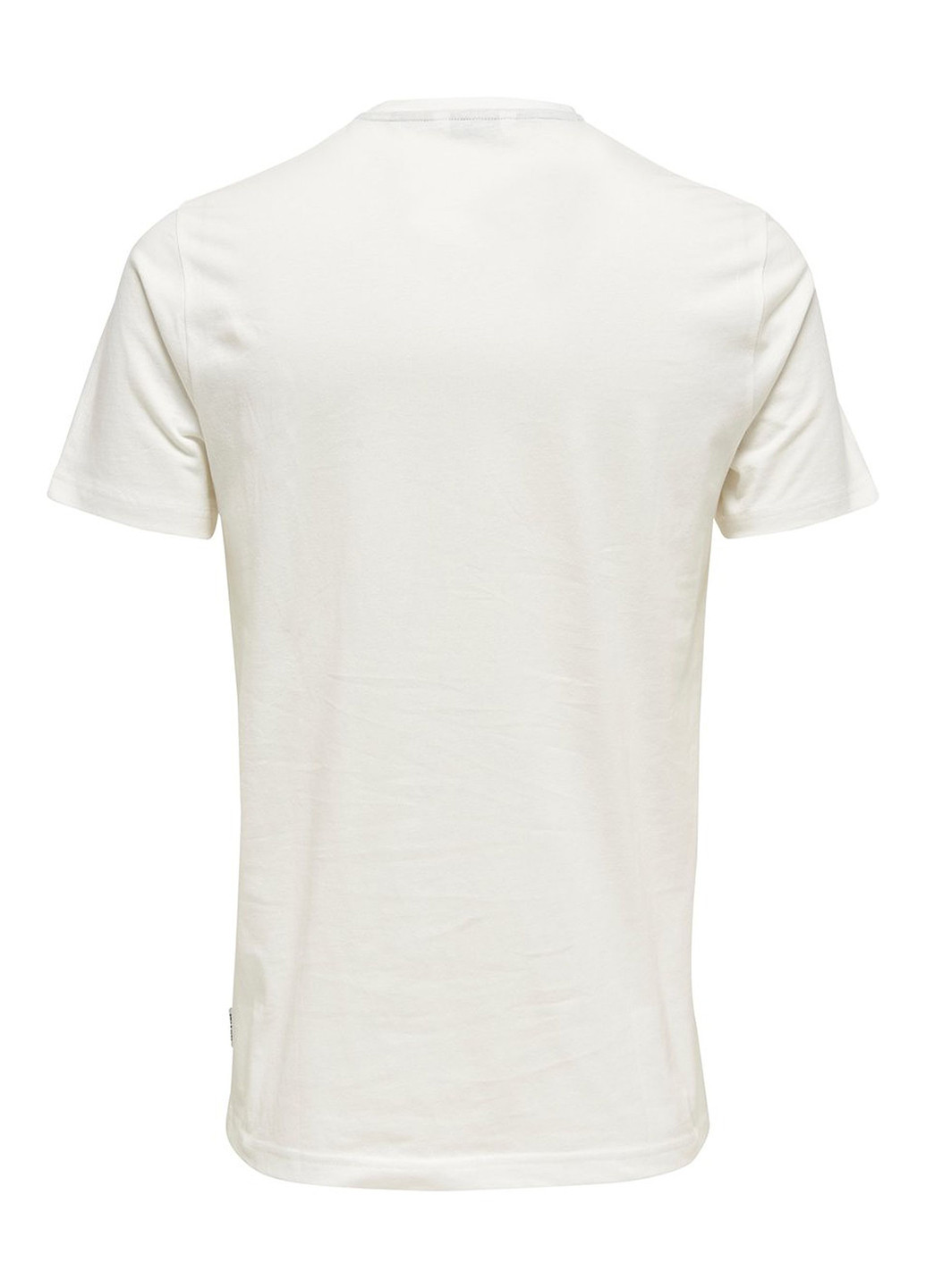Біла футболка з коротким рукавом Only & Sons