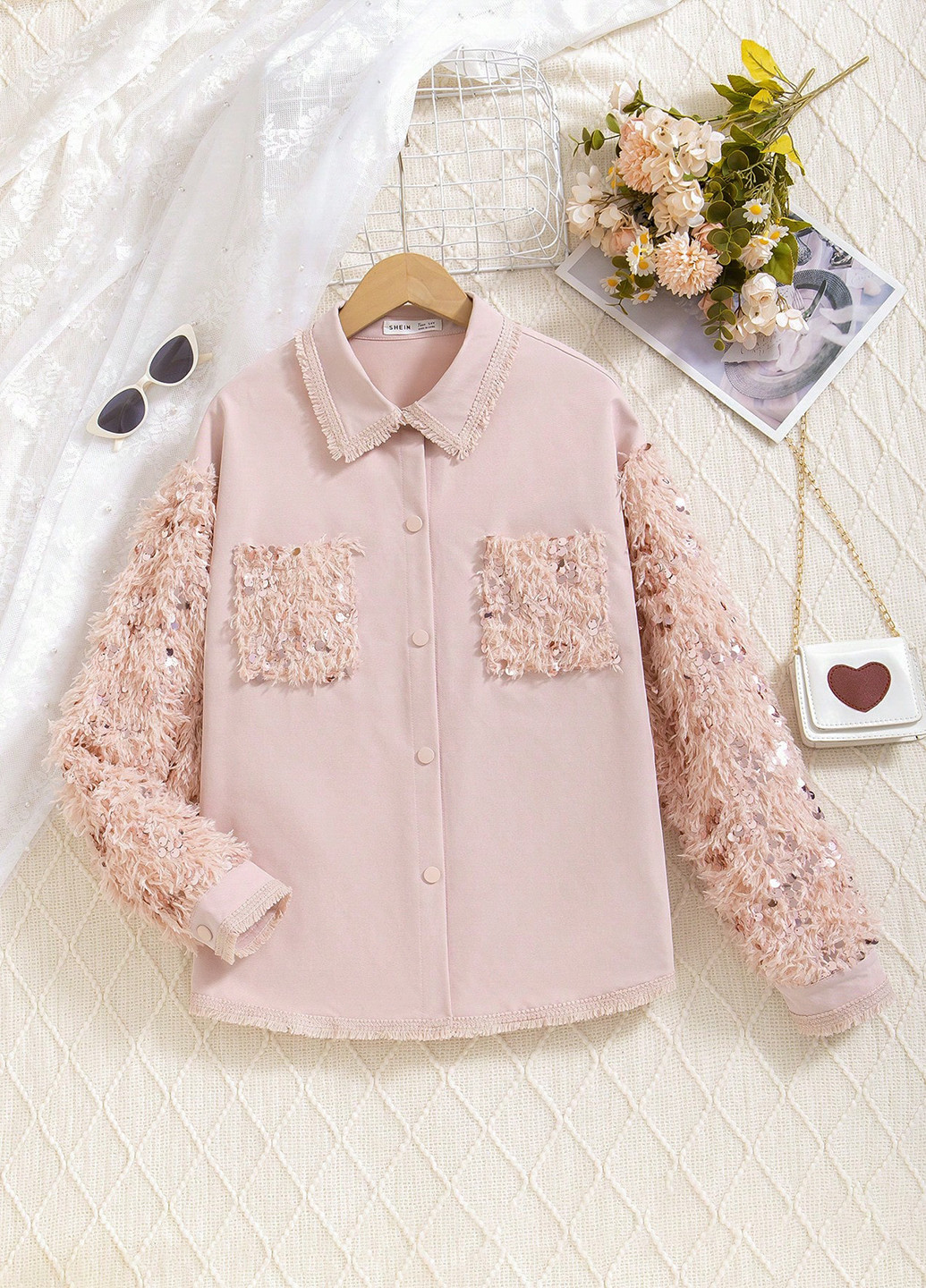 Рожева демісезонна куртка SHEIN