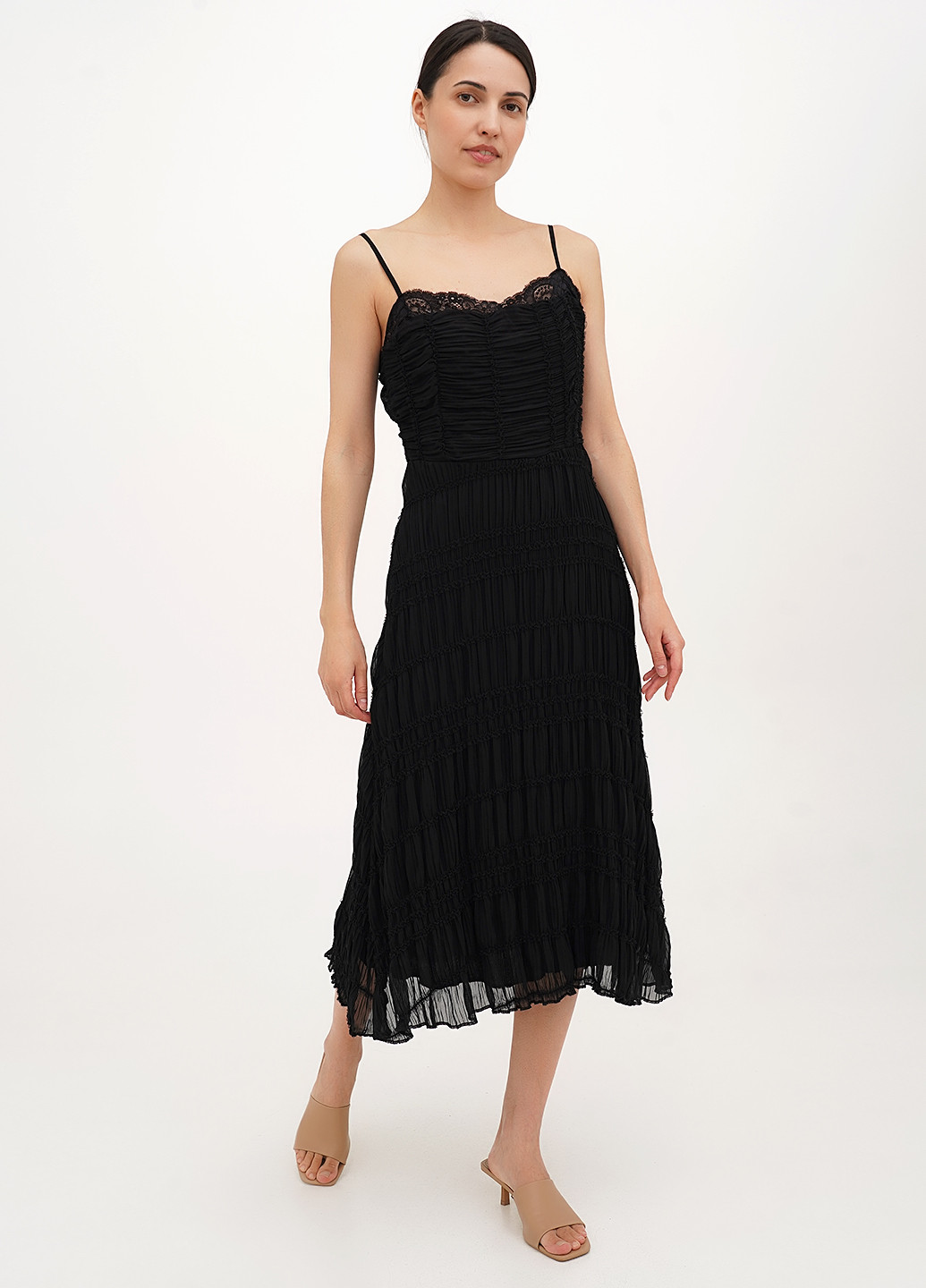 Черное кэжуал платье Babylon однотонное