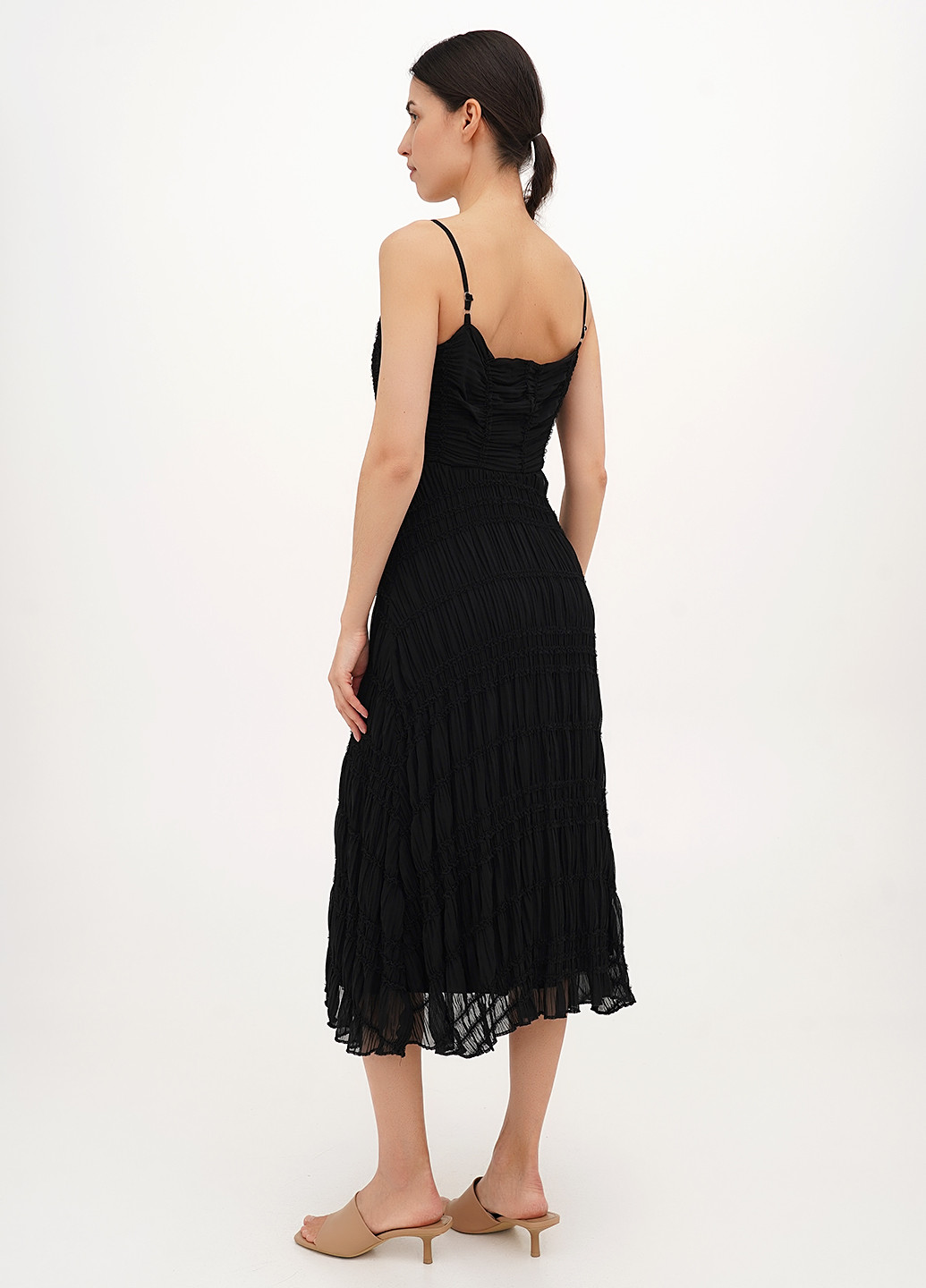 Черное кэжуал платье Babylon однотонное