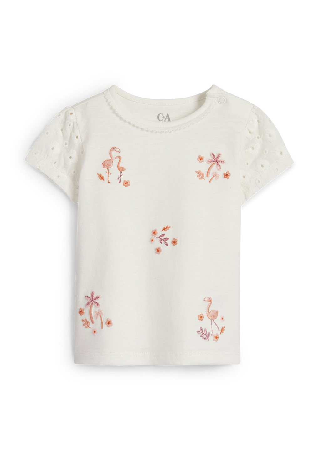 Светло-бежевая летняя футболка C&A