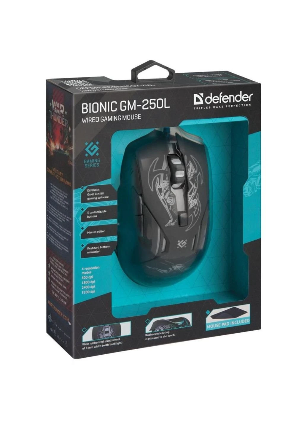 Мишка Bionic GM-250L Black (52250) Defender (252633186)