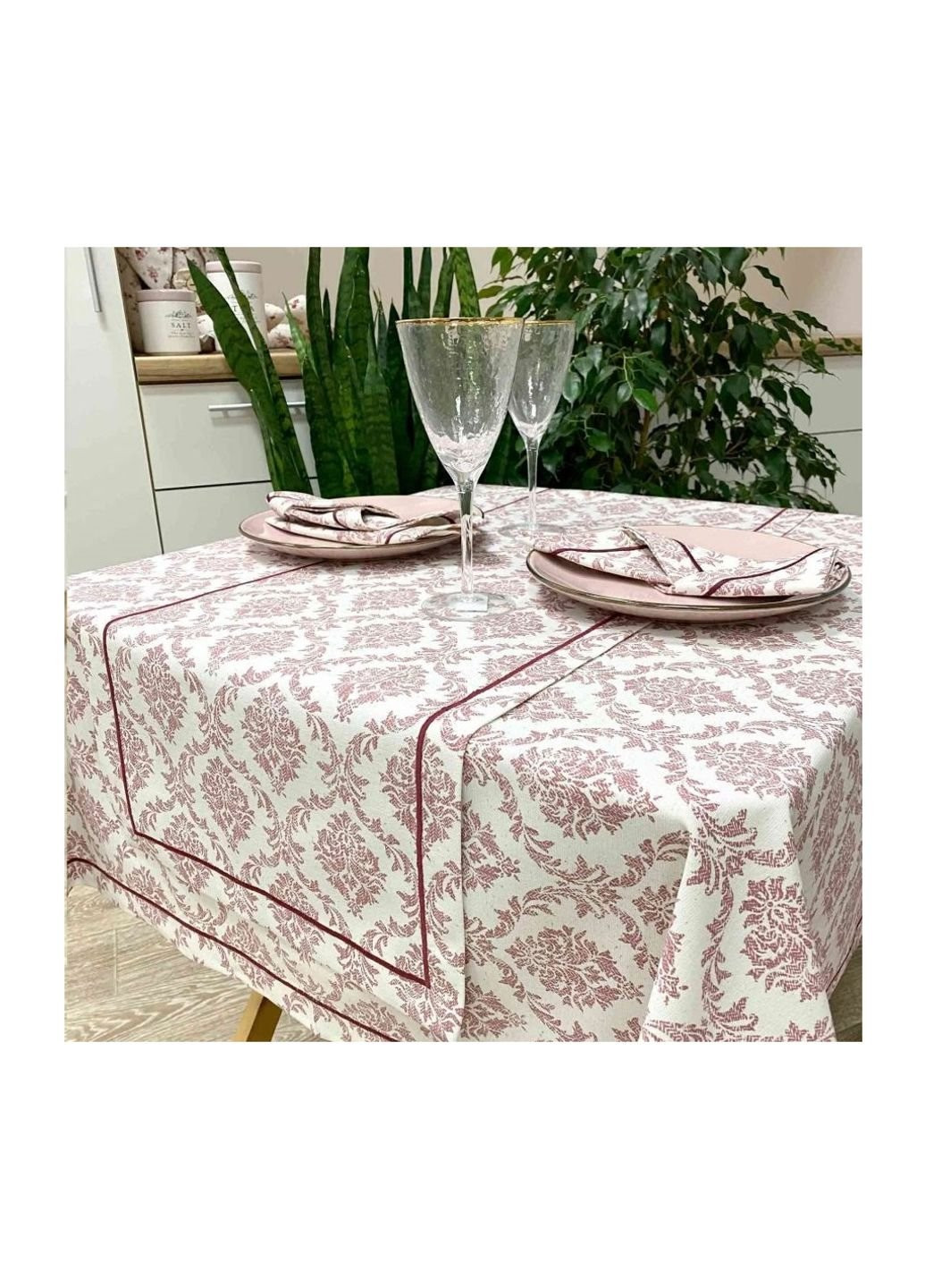 Скатертина Avantime Версаль Бордо 132х132 см (17274) Прованс (254012820)