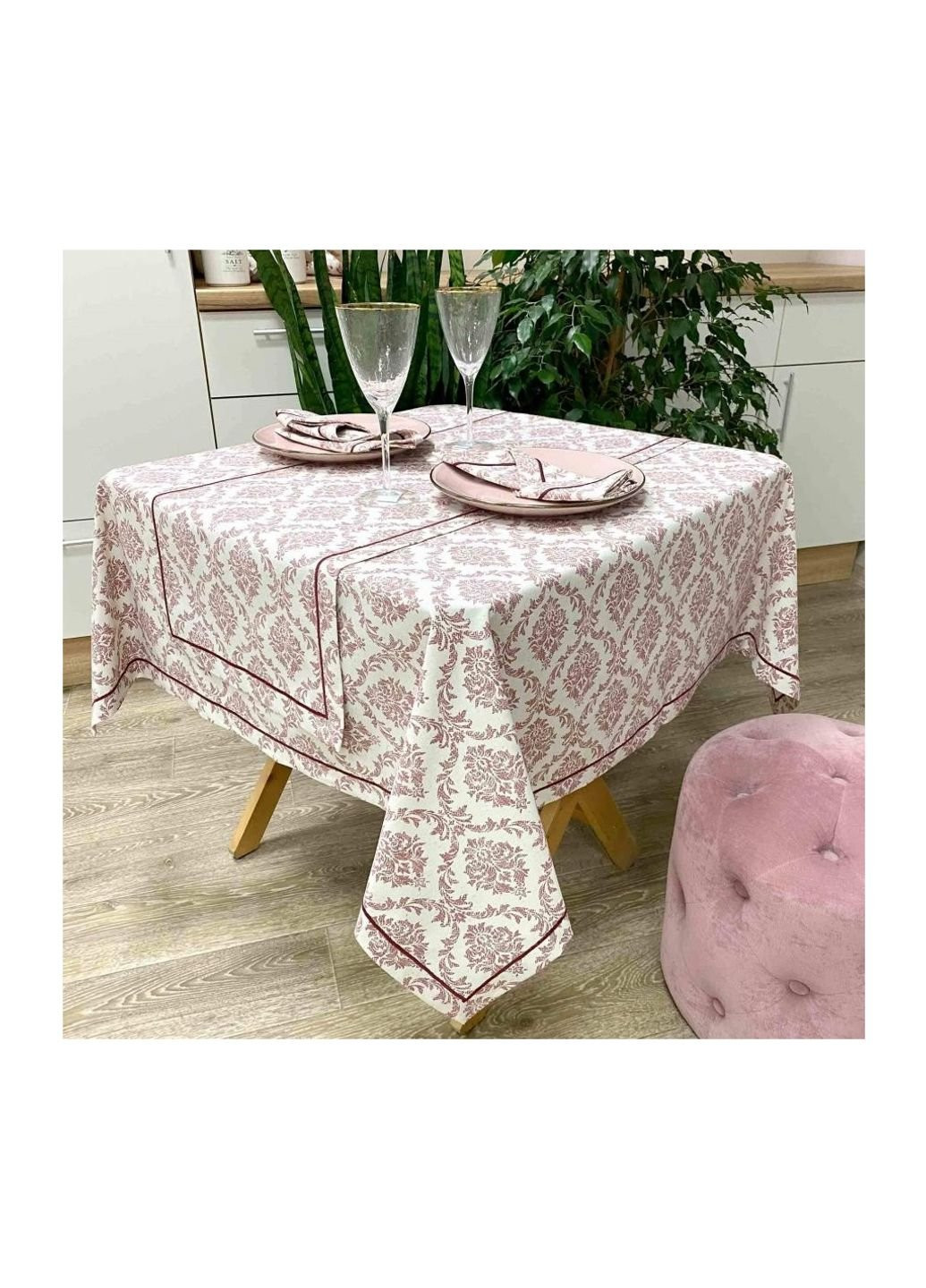 Скатертина Avantime Версаль Бордо 132х132 см (17274) Прованс (254012820)