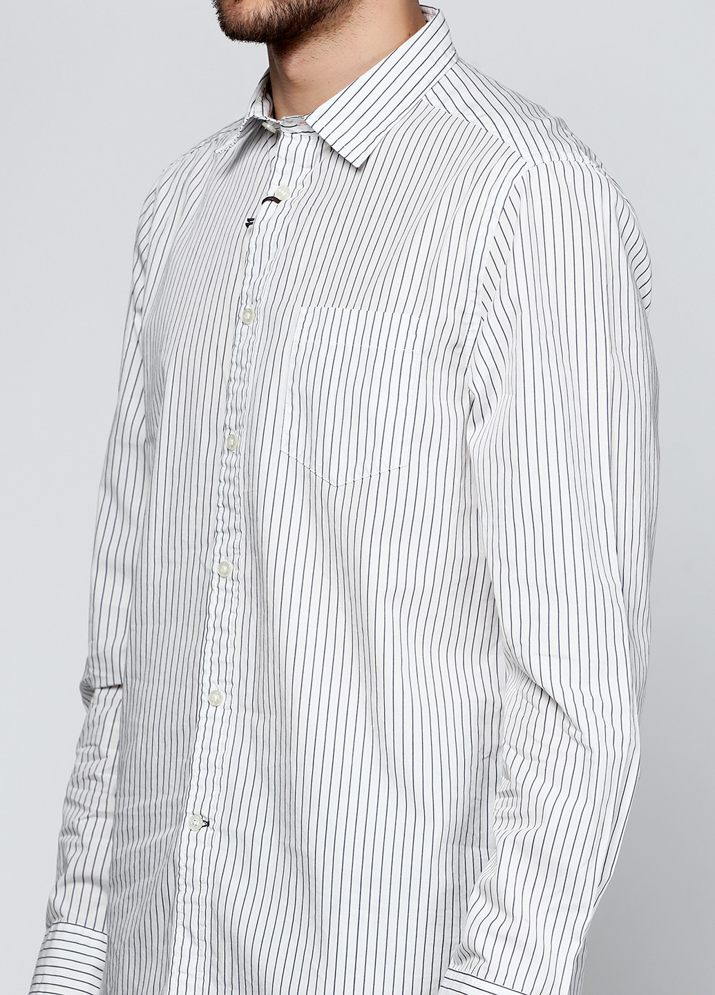 Белая кэжуал рубашка в полоску Howick с длинным рукавом