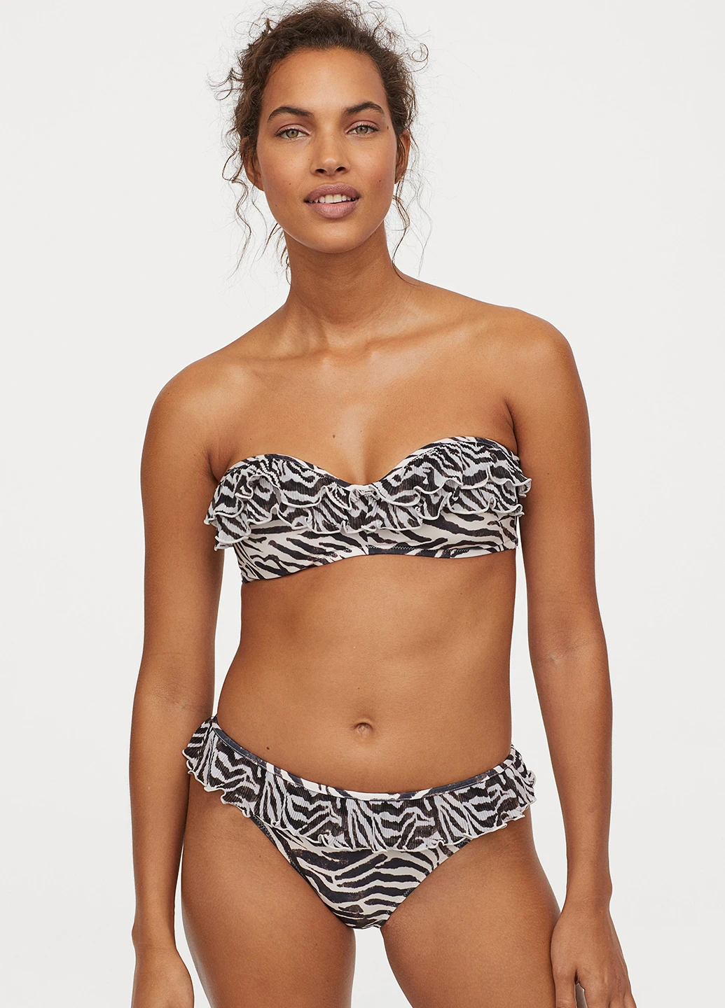 Коричневый купальный лиф H&M
