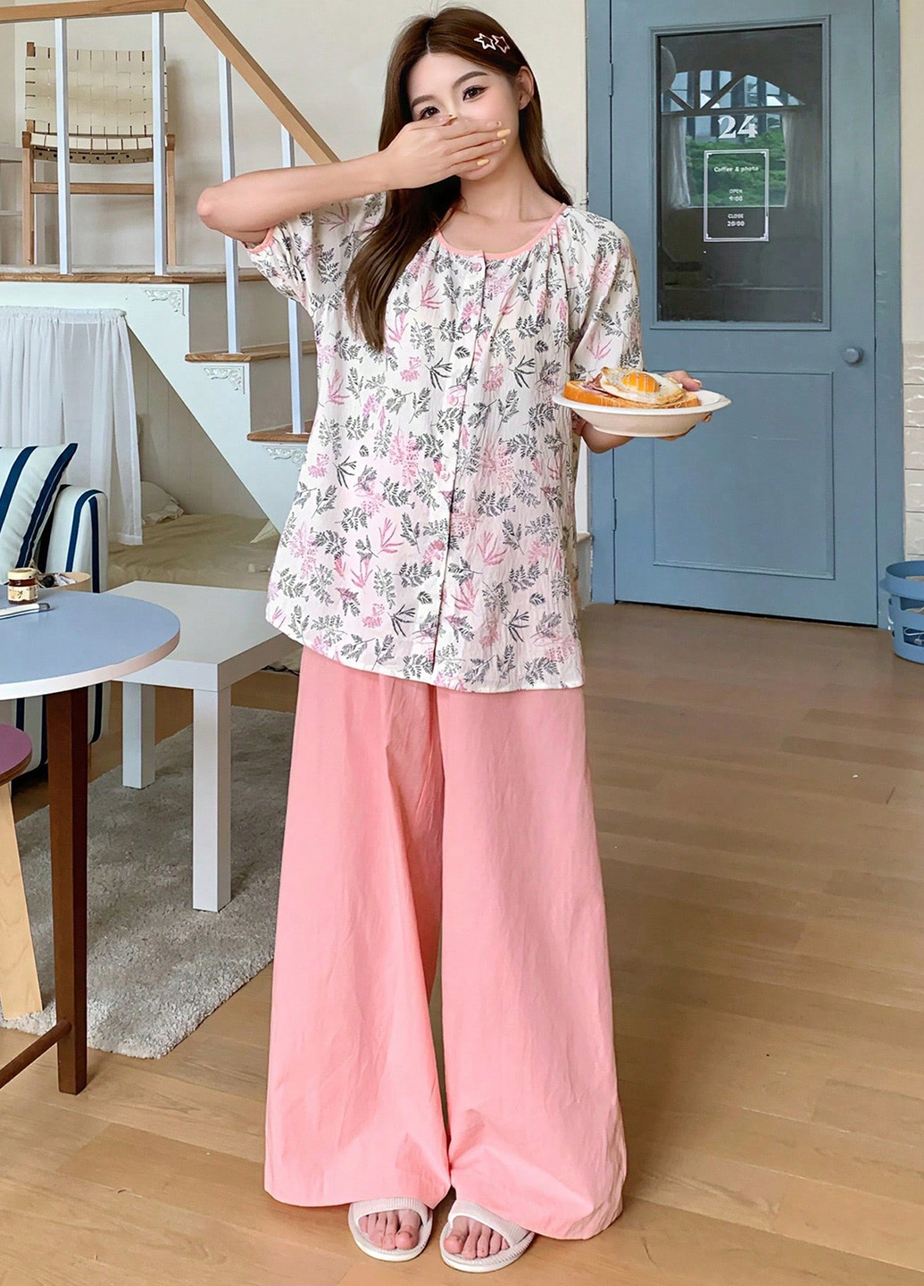 Рожева всесезон піжама (кофта, штани) кофта + брюки SHEIN