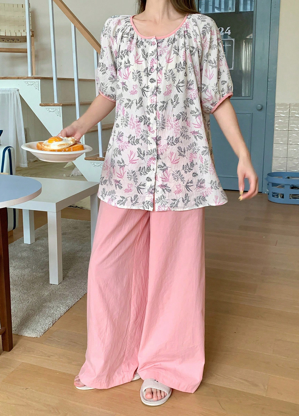 Рожева всесезон піжама (кофта, штани) кофта + брюки SHEIN