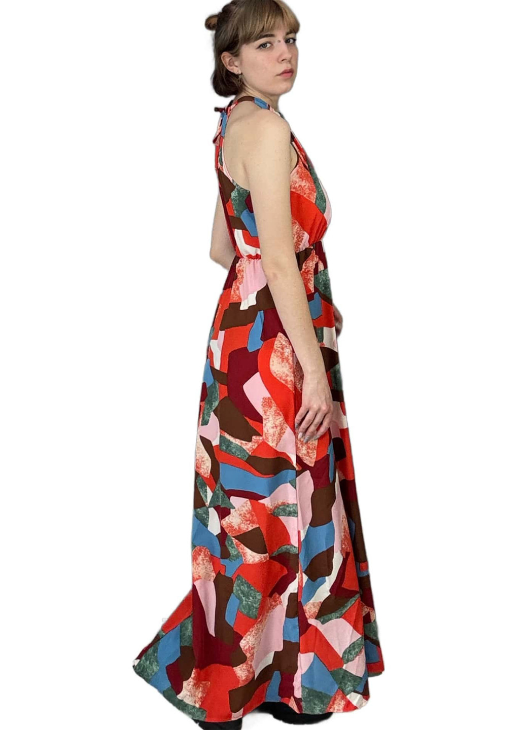 Комбінована кежуал сукня в грецькому стилі SHEIN з геометричним візерунком