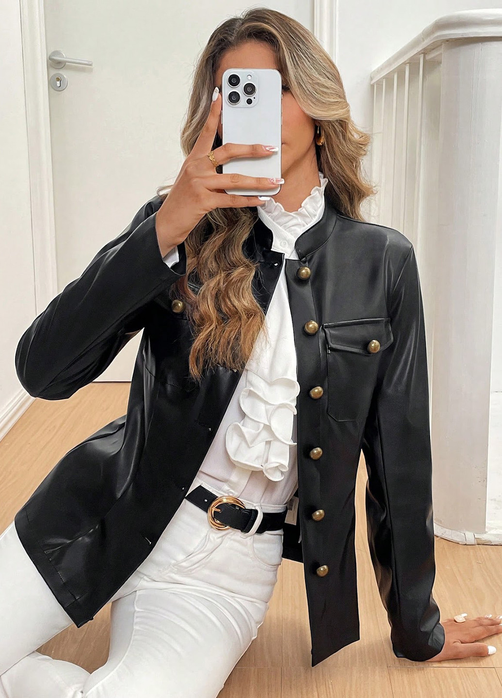 Чорна демісезонна куртка SHEIN