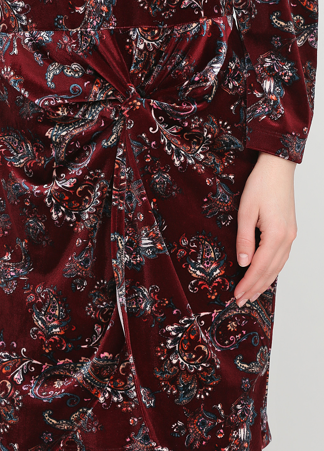 Бордовое кэжуал платье футляр Rinascimento турецкие огурцы