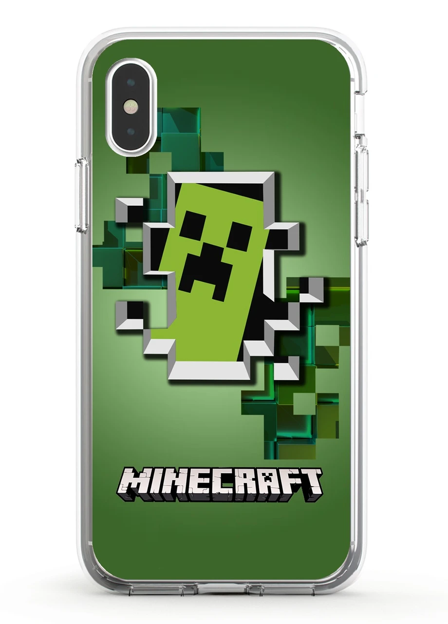 Чехол силиконовый Apple Iphone X Майнкрафт (Minecraft) (6129-1709) MobiPrint (219552346)