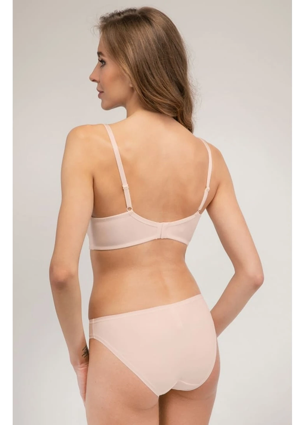 Пудровий бюстгальтер push-up кремовий cotton 389 c Kleo