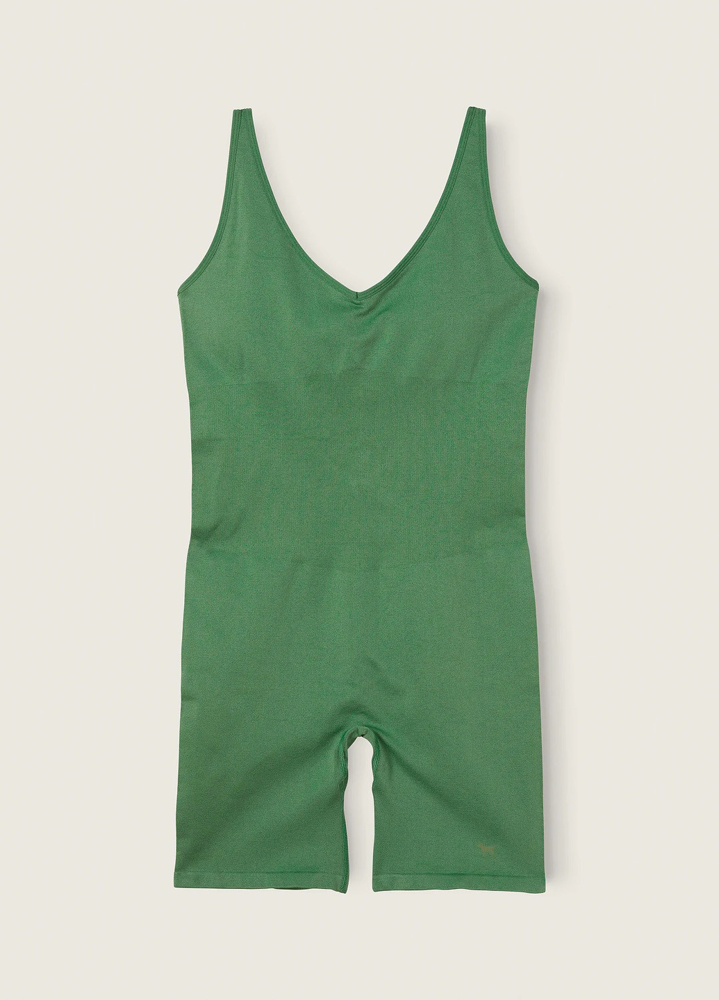 Комбинезон Victoria's Secret комбинезон-шорты однотонный зелёный спортивный полиэстер