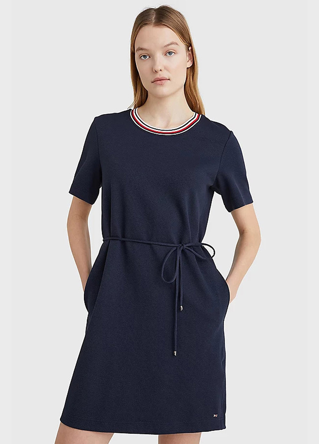 Індиго кежуал сукня сукня-футболка Tommy Hilfiger однотонна
