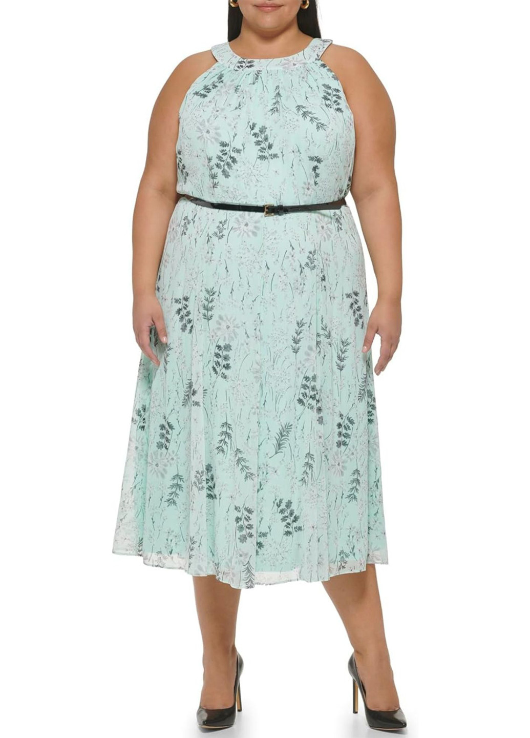 Светло-голубое кэжуал платье Tommy Hilfiger с цветочным принтом