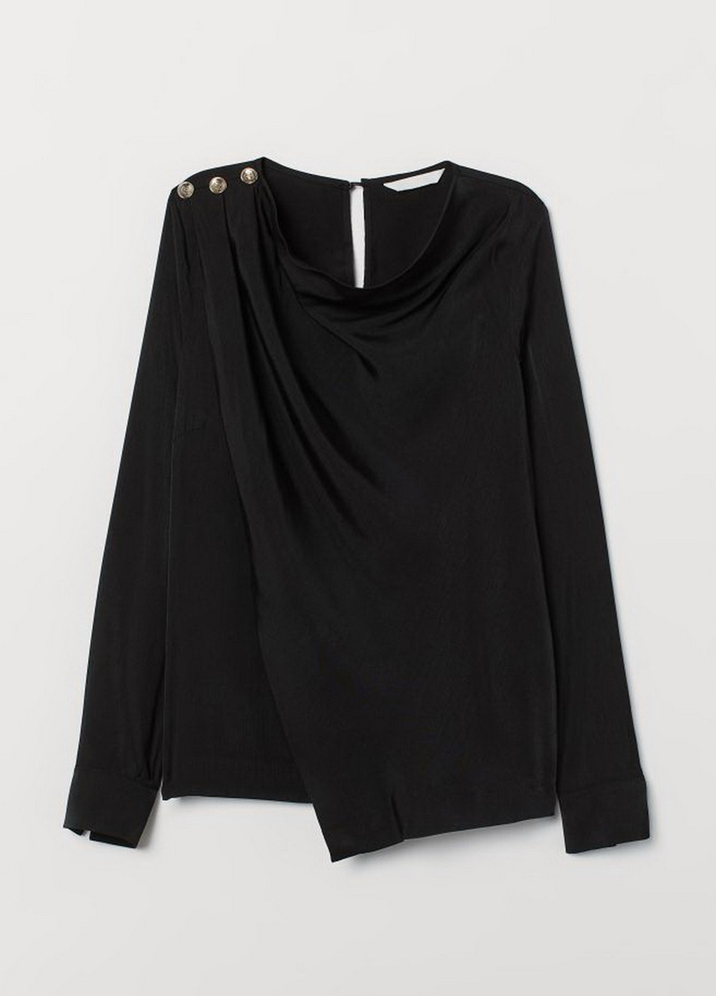 Чорна блуза на запах H&M