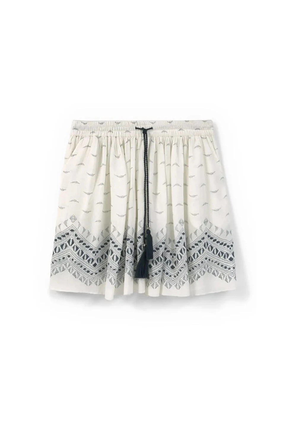 Белая однотонная юбка Mango
