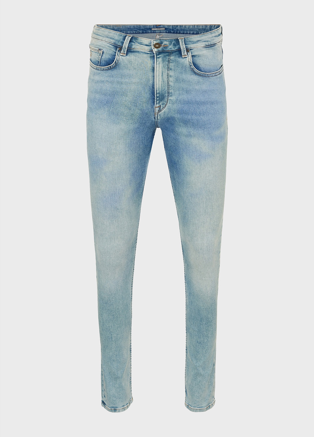 Голубые демисезонные зауженные джинсы Mexx