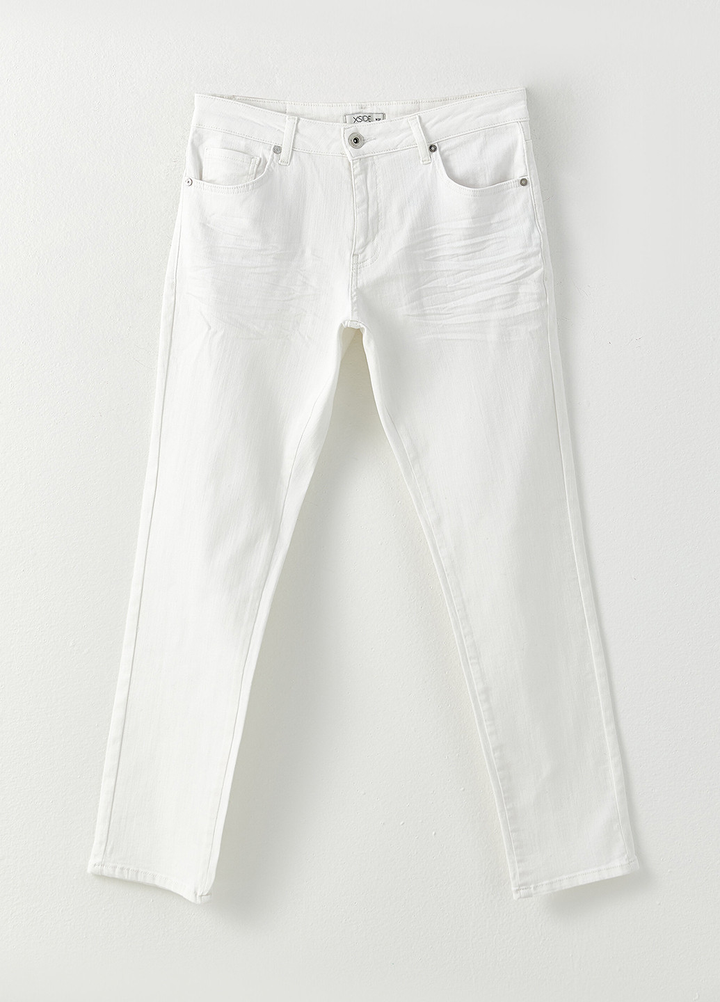 Белые летние зауженные джинсы LC Waikiki