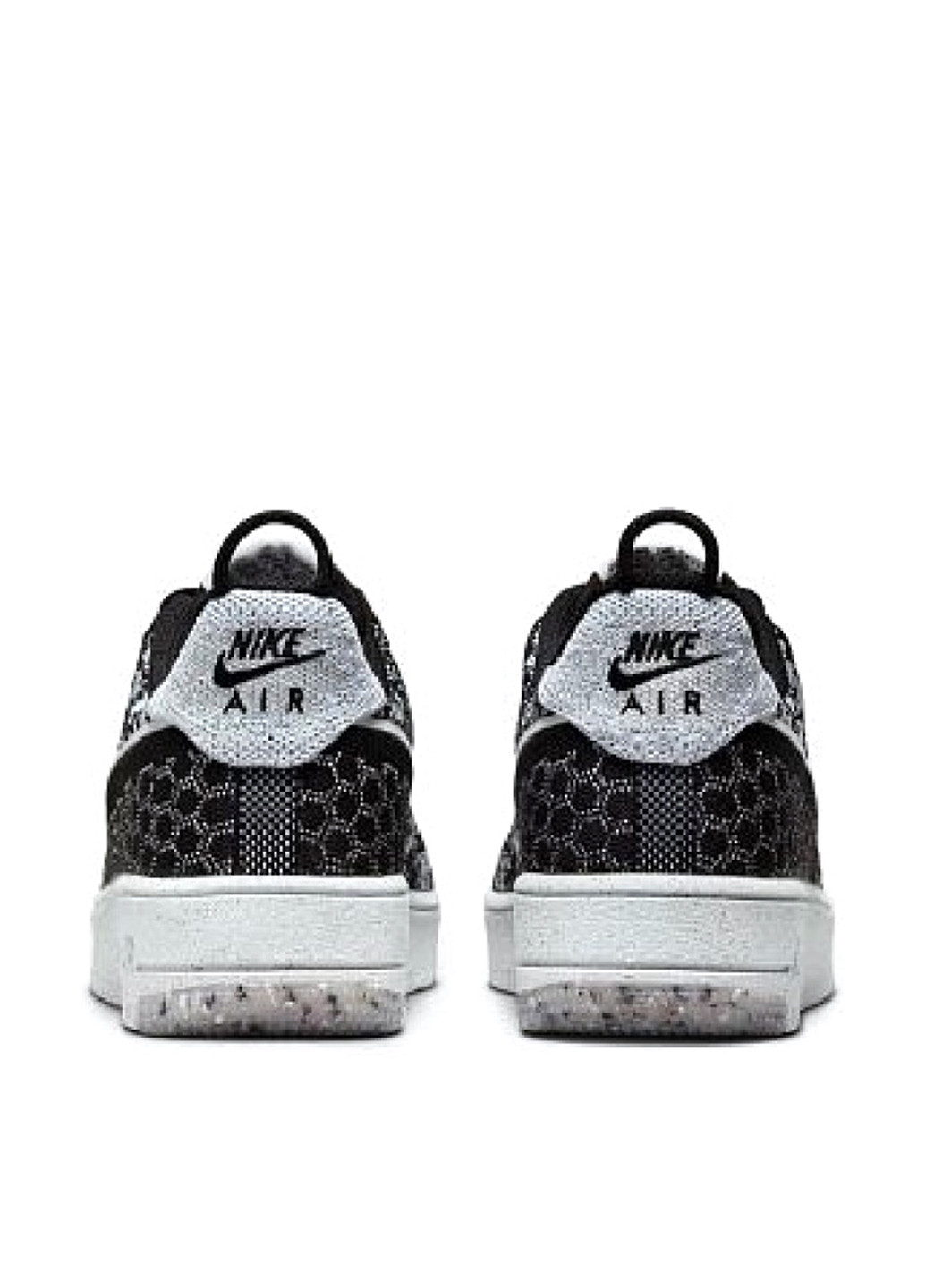 Черно-белые кеды Nike AF1 CRATER FLYKNIT NN (GS)