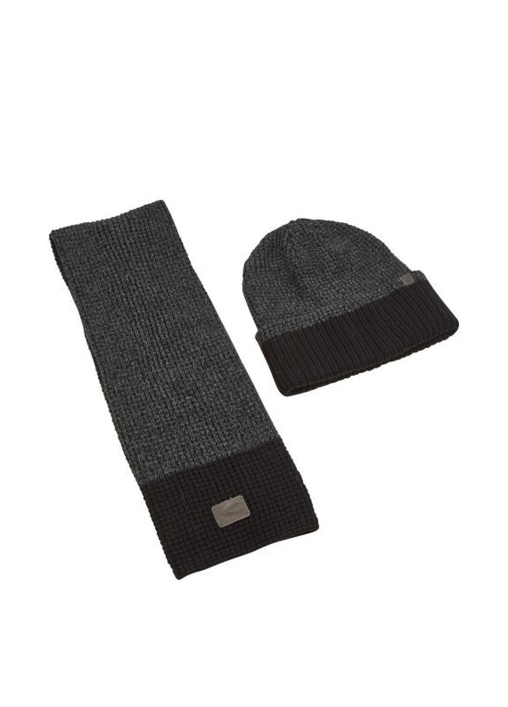 Темно-серый демисезонный комплект (шапка, шарф) Camel Active Gift Box