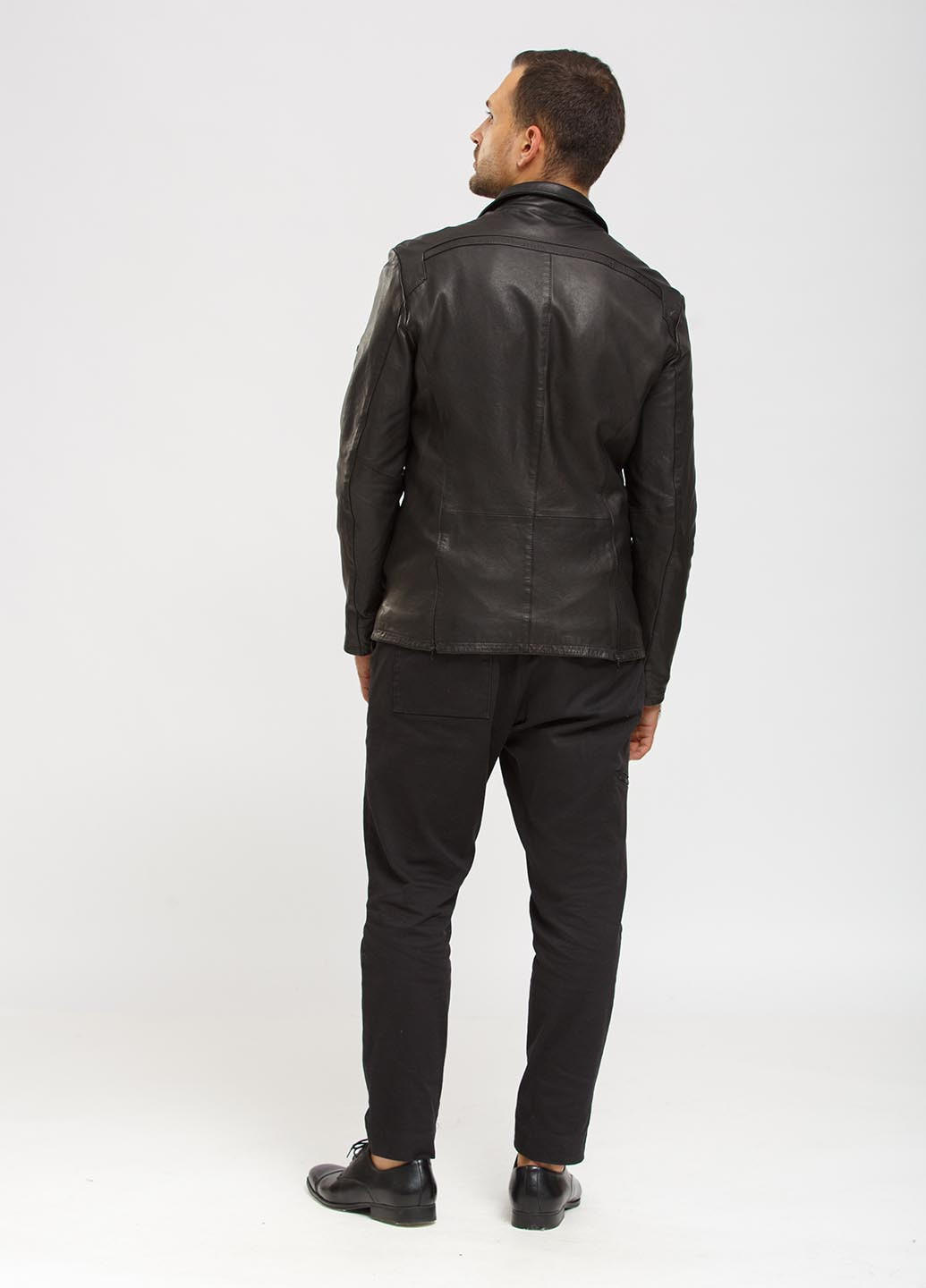 Чорна демісезонна куртка шкіряна Cvk brand