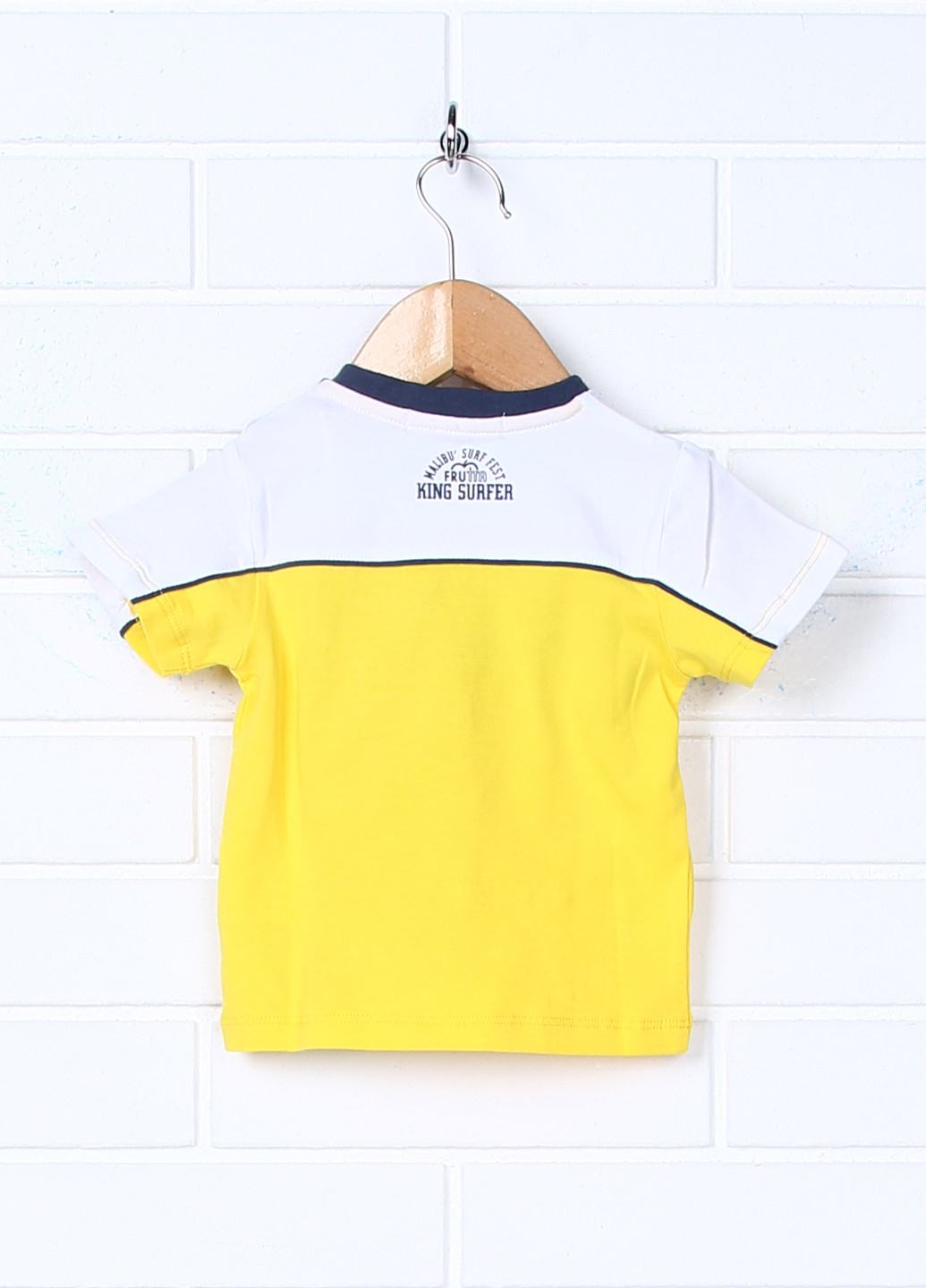 Желтая летняя футболка с коротким рукавом Frutta