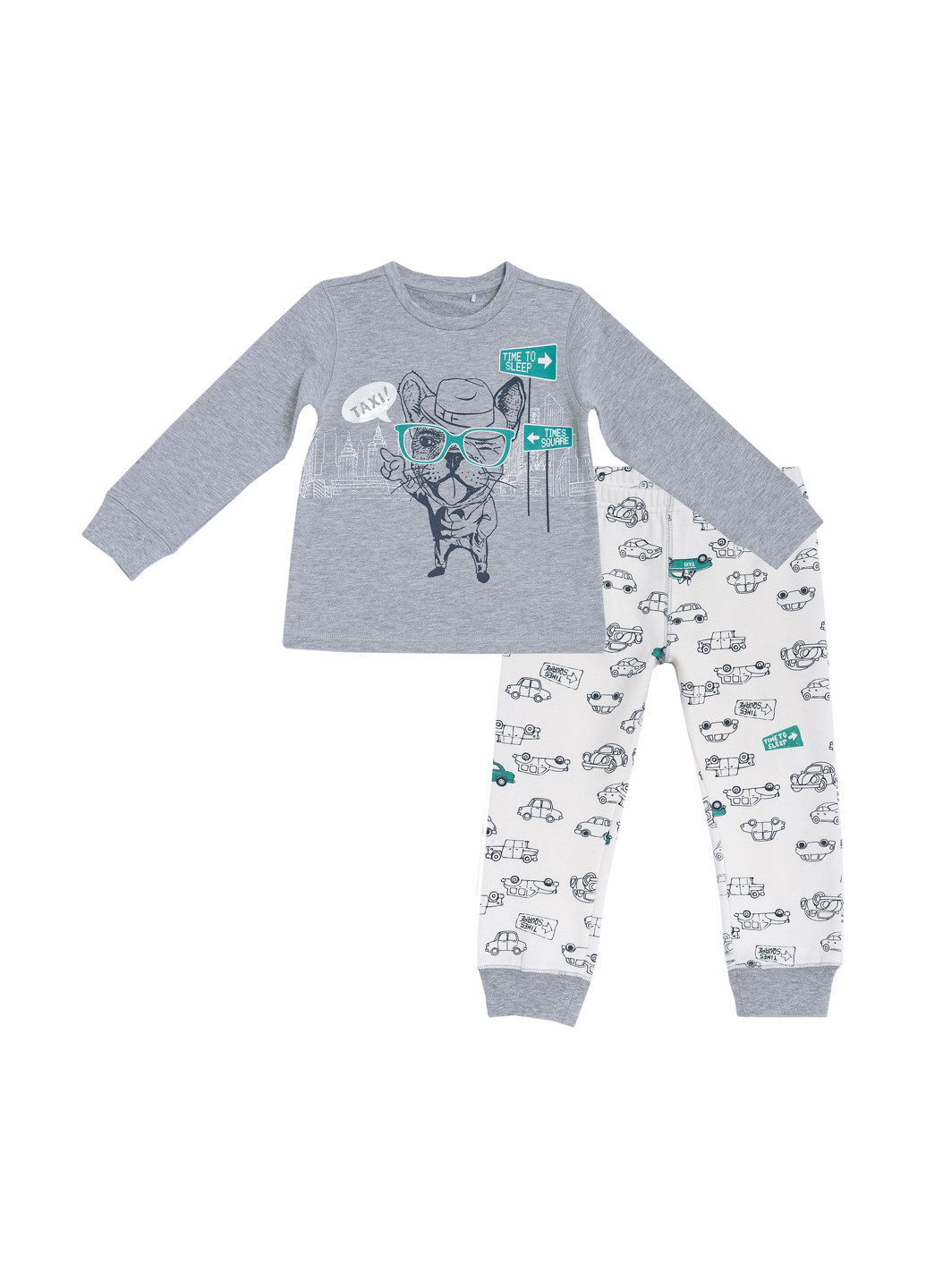 Сіра всесезон піжама (лонгслів, штани) лонгслів + брюки Chicco
