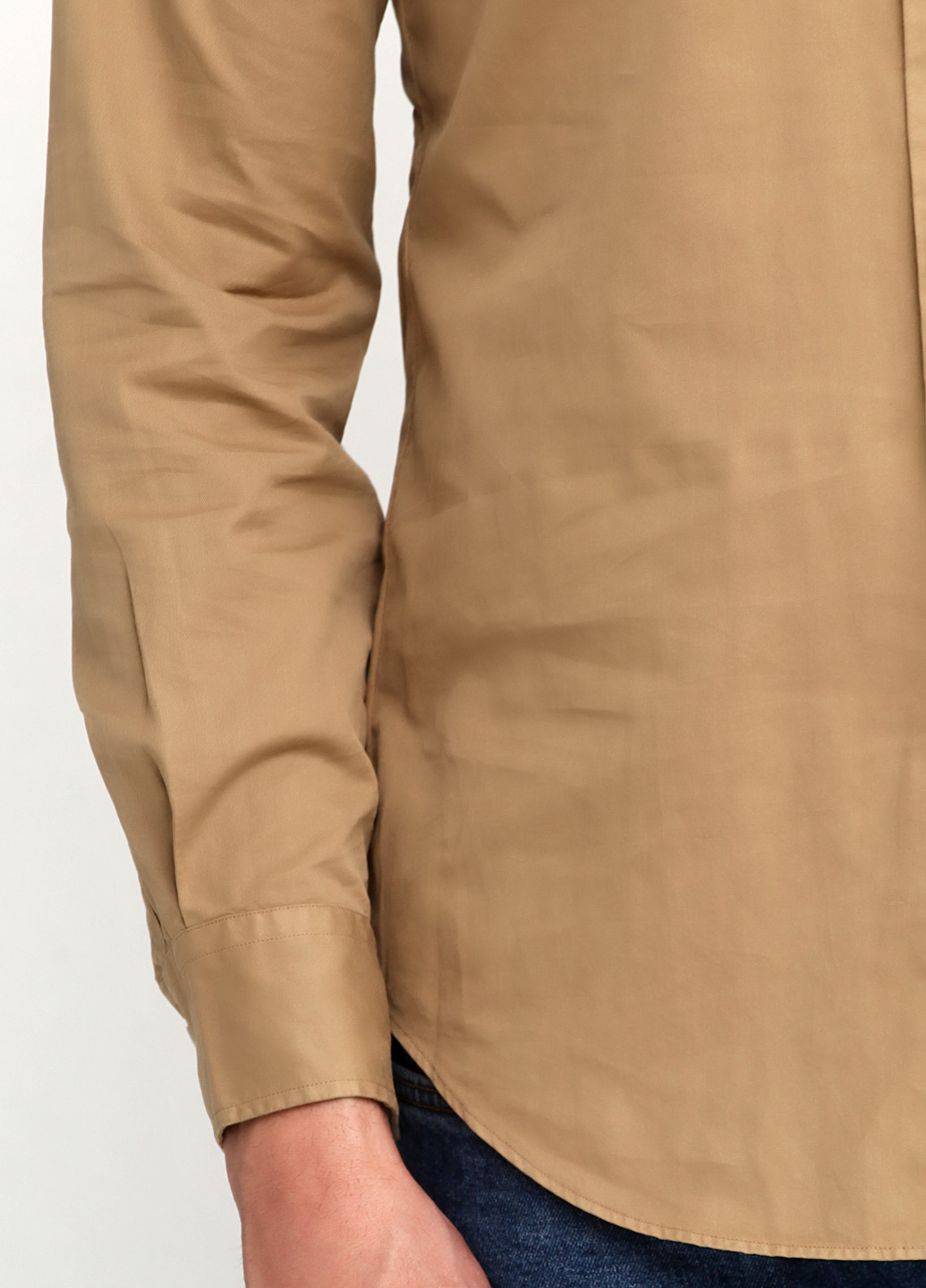 Горчичная кэжуал рубашка однотонная Ralph Lauren