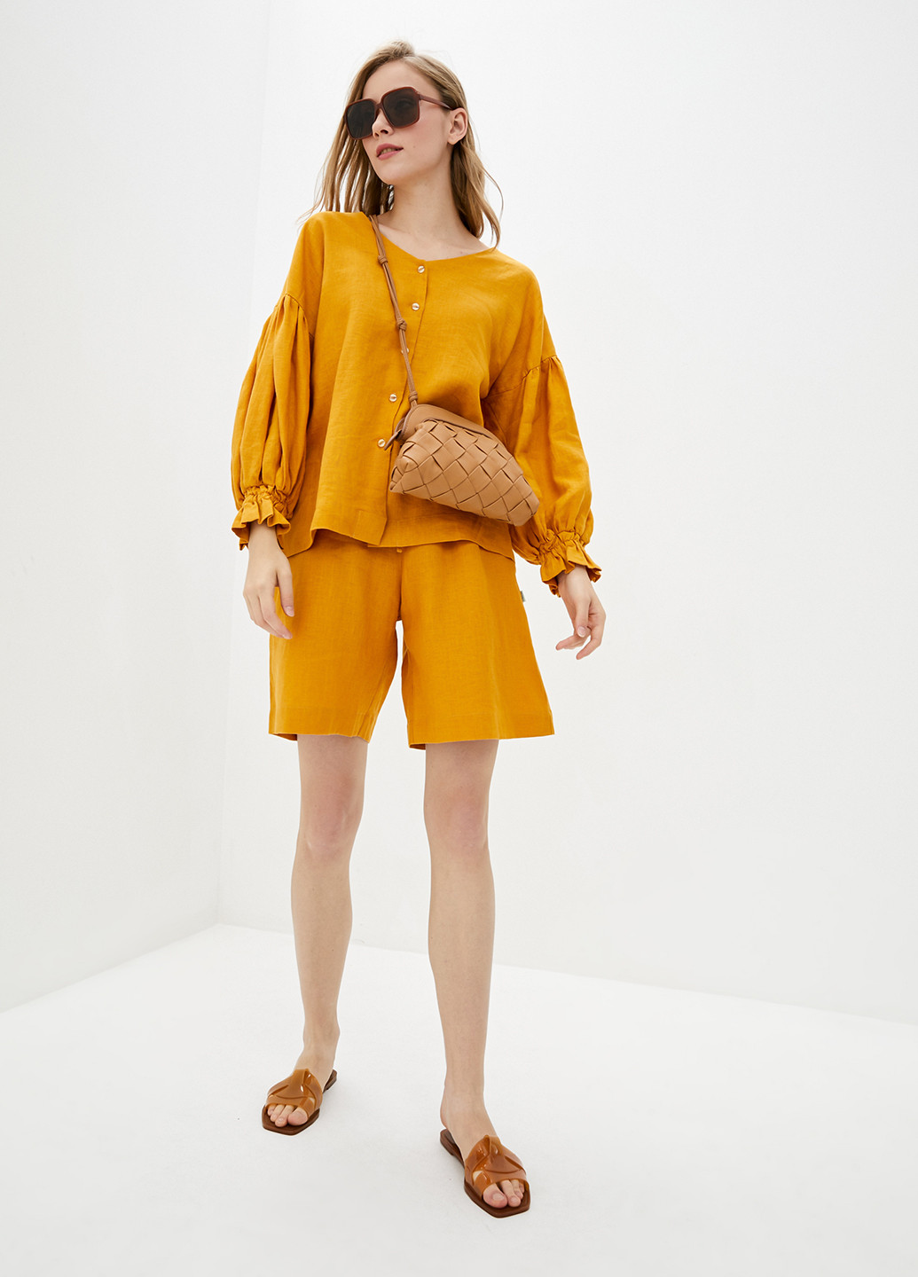 Гірчична блуза Silence