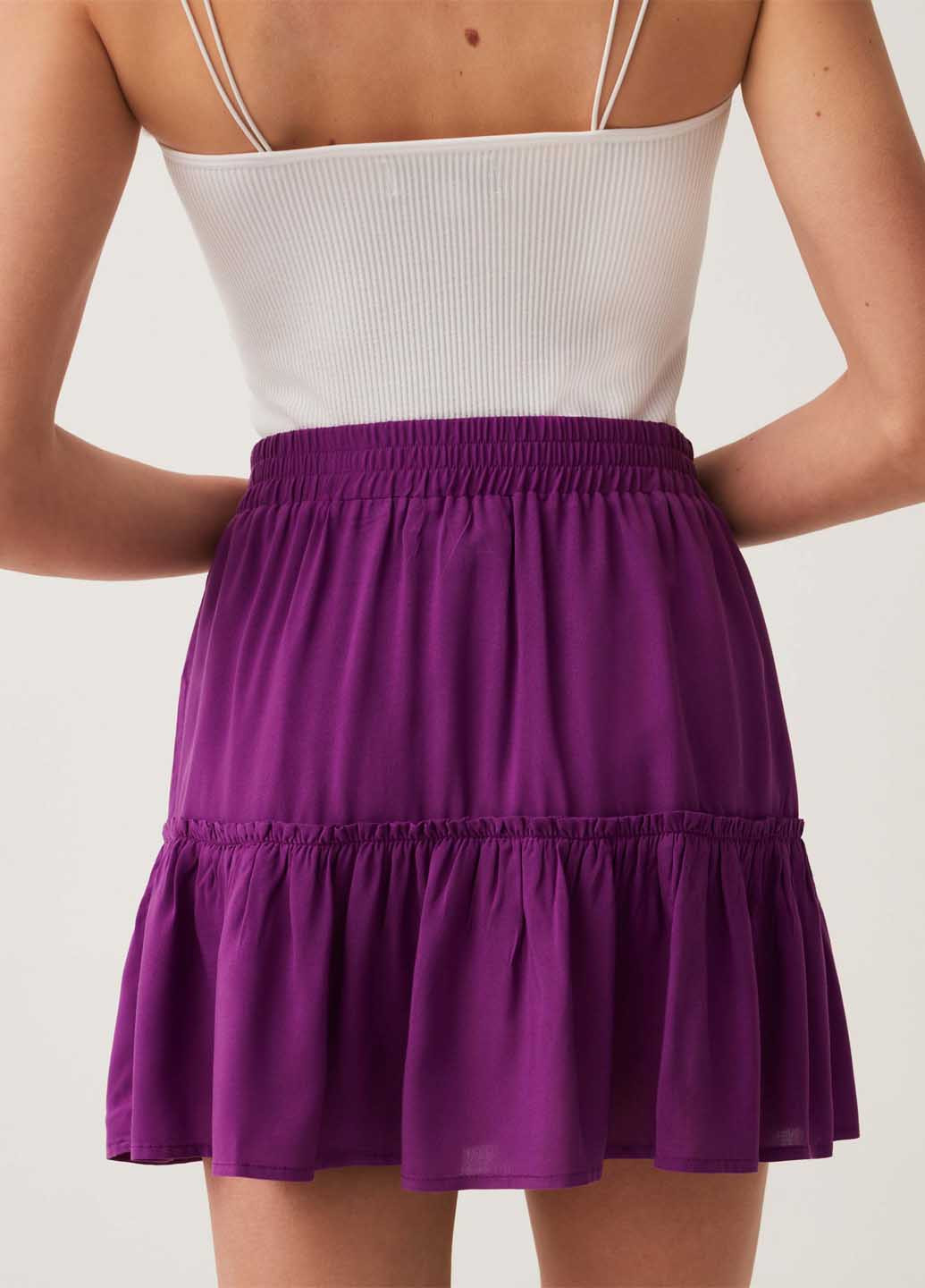 Фиолетовая кэжуал однотонная юбка OVS