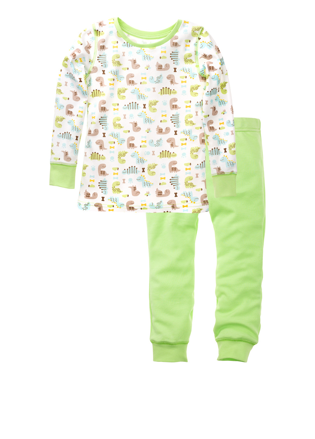 Зеленая всесезон пижама (логслив, брюки) Newborn
