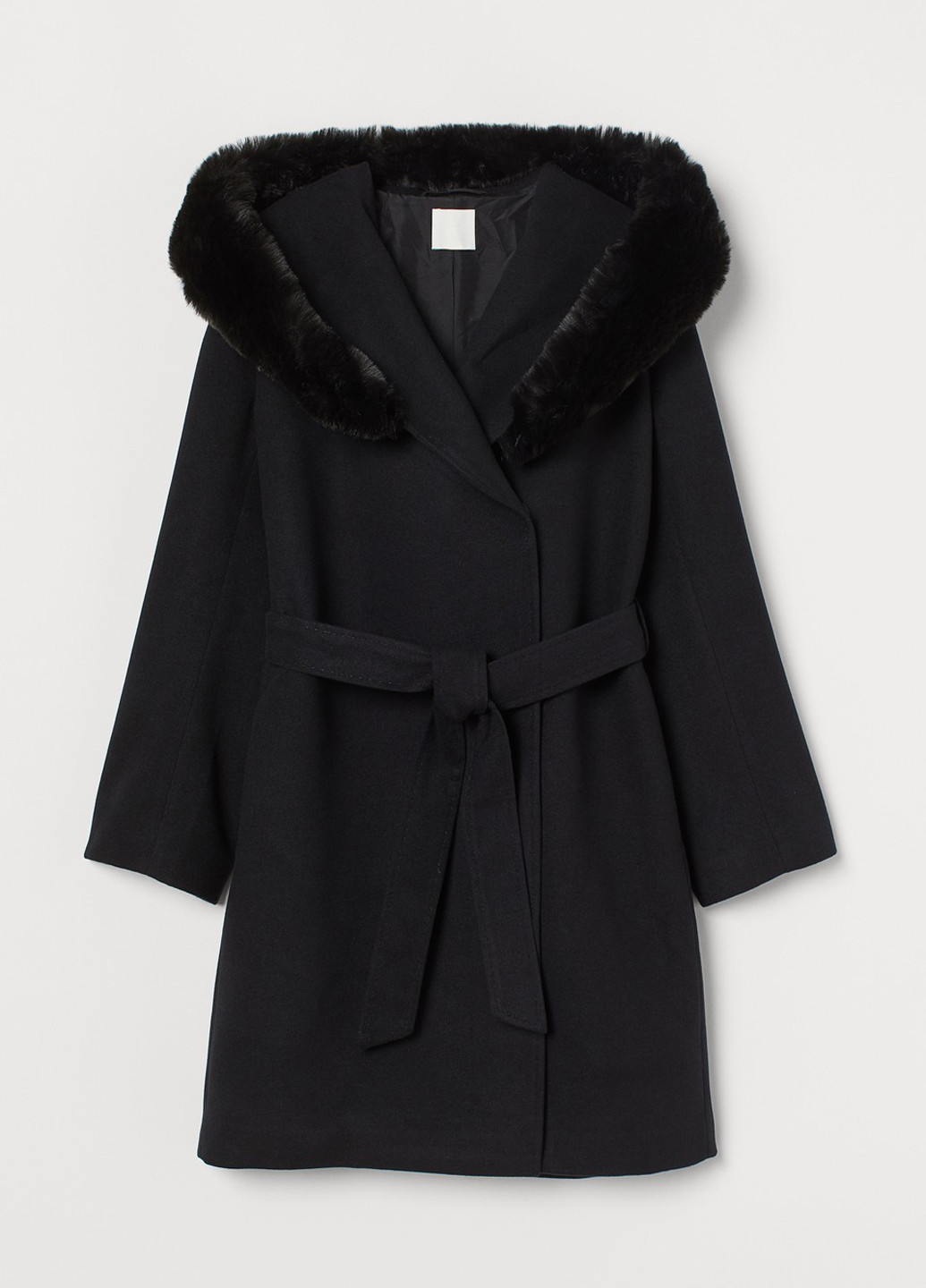 Черное демисезонное Пальто однобортное H&M