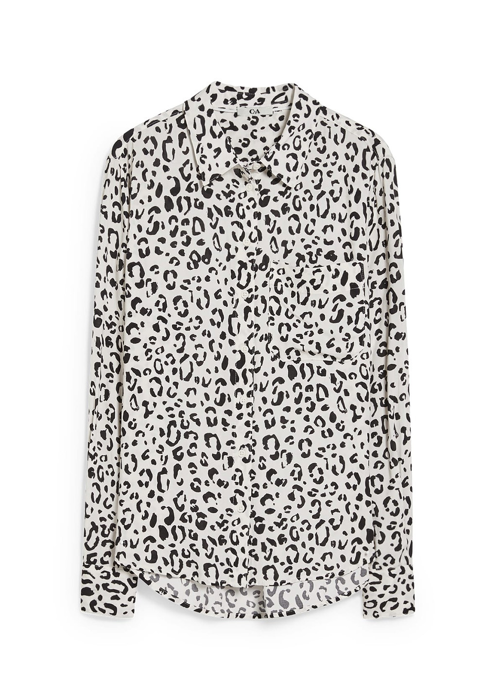 Черно-белая кэжуал рубашка леопардовый C&A