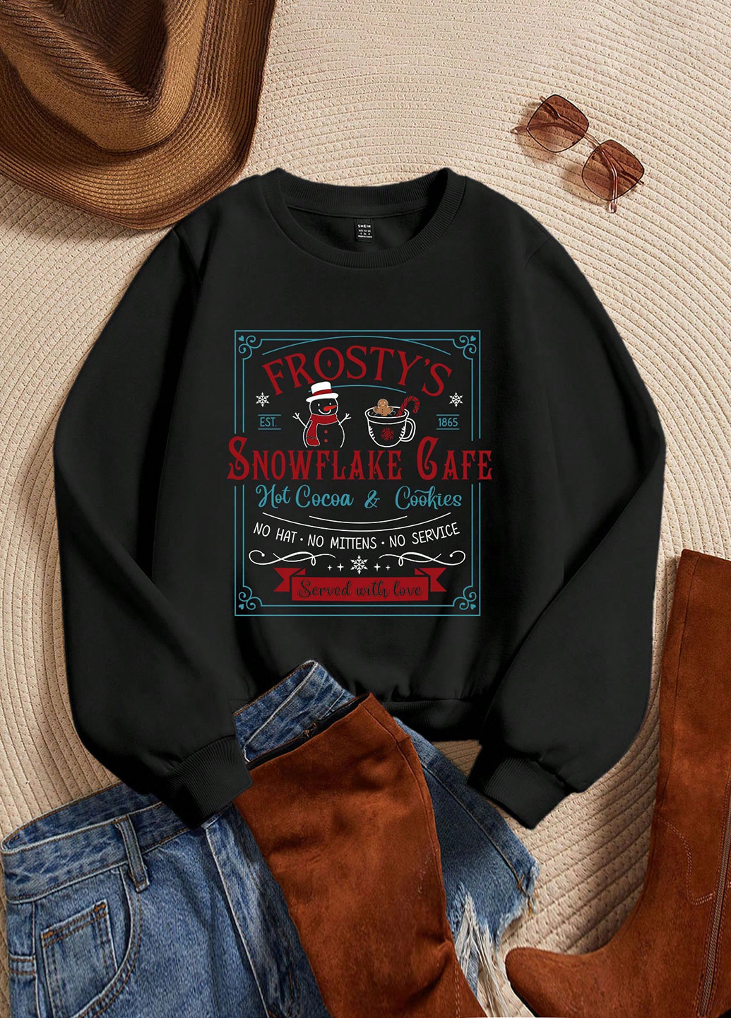 Черный свитшот SHEIN надпись без декора (332709292)