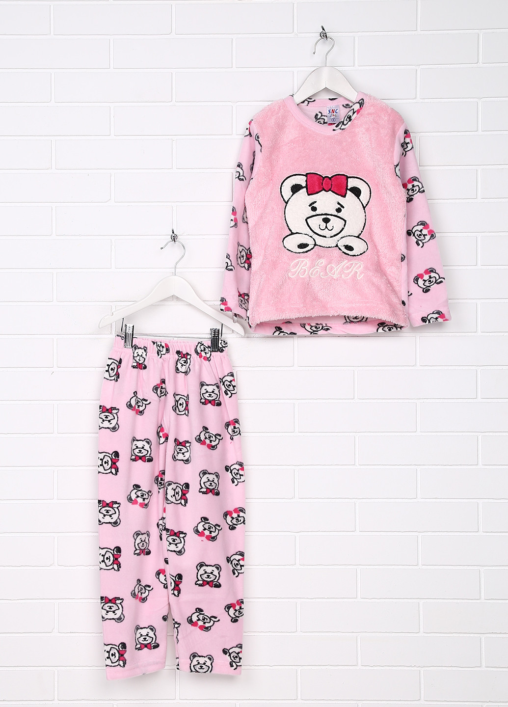 Розовая всесезон пижама (лонгслив, брюки) SNC