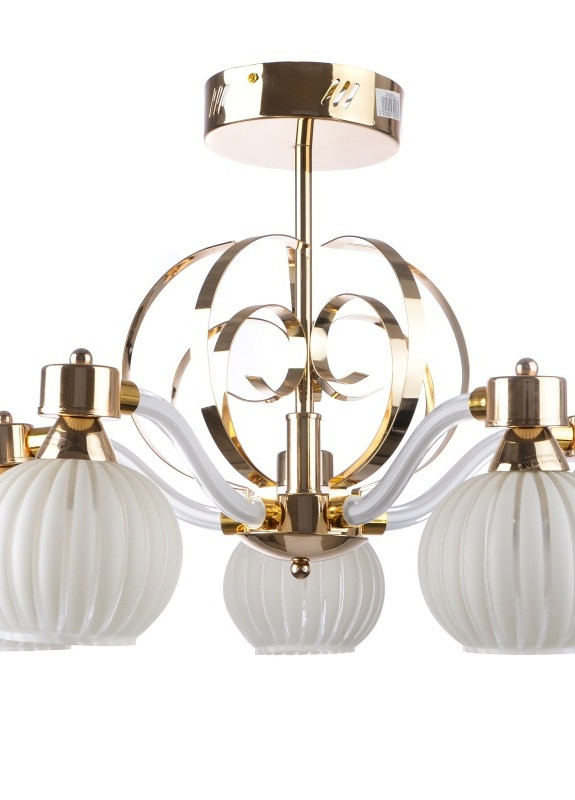 Люстра стельова класична з підсвічуванням в спальню LK-513S/5 E14 + LED Brille (253885899)