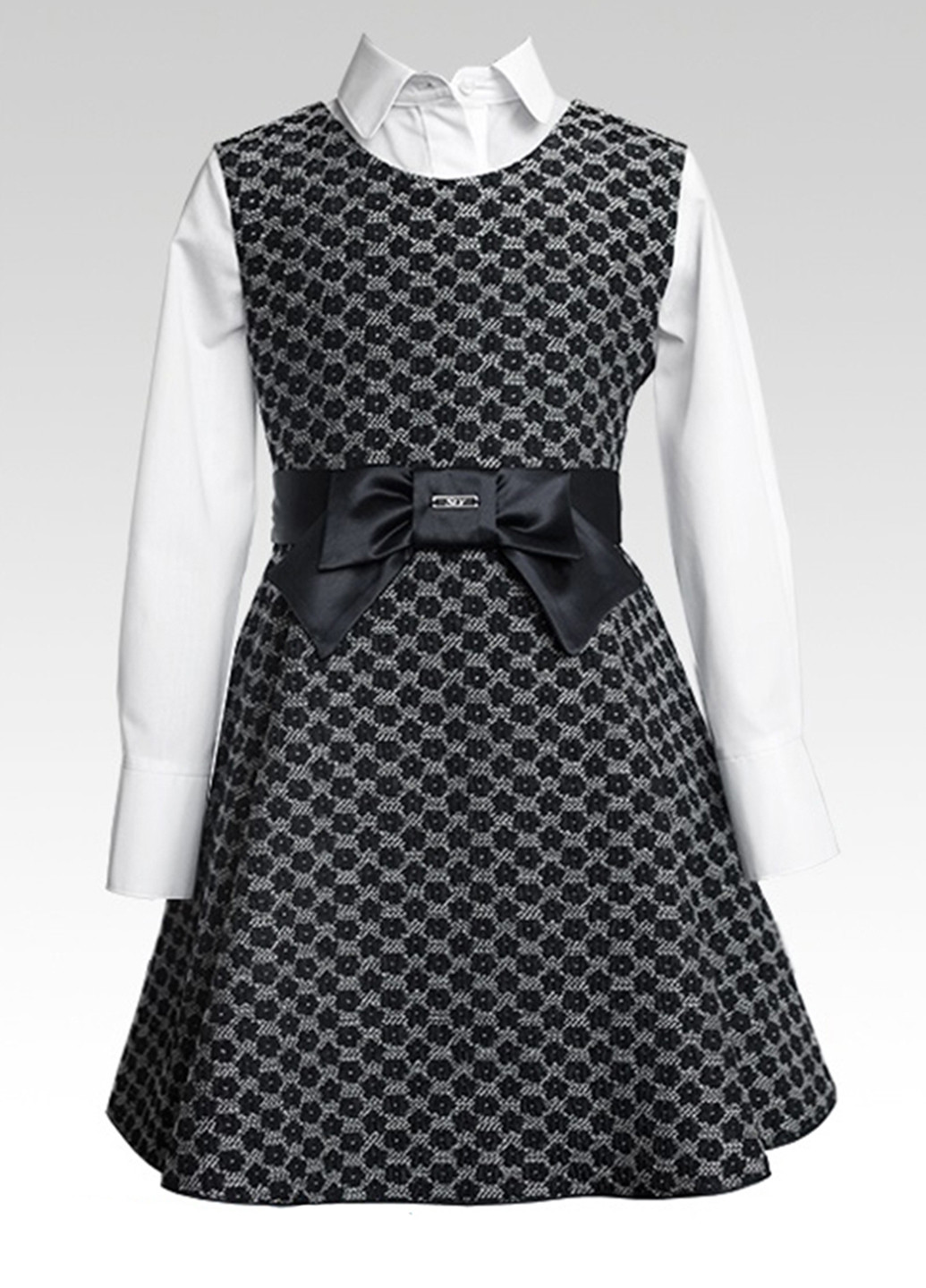 Черно-белое кэжуал платье SLY