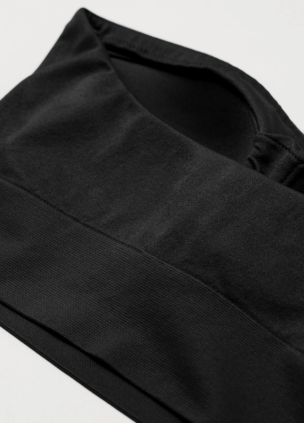 Чорний топ бюстгальтер H&M без кісточок поліестер, трикотаж